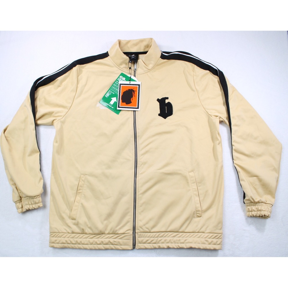 Boohoo Man NWT Burna Boy  Tricot Tape Funnel Tracksuit Jacket 4XL‎